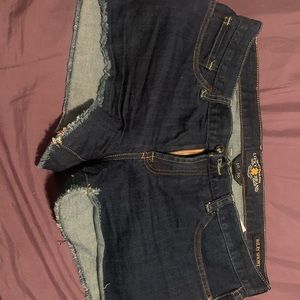 Blue jean shorts